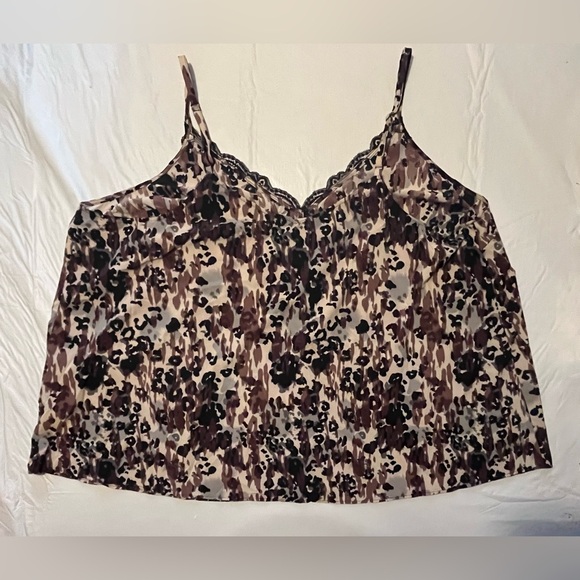 Torrid Women's Plus Size 3 Chablis Lace Trim Cami Top Animal Print - Picture 14 of 14